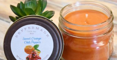 Sweet Orange Chili Pepper 4 oz Soy Mason Jar Candle