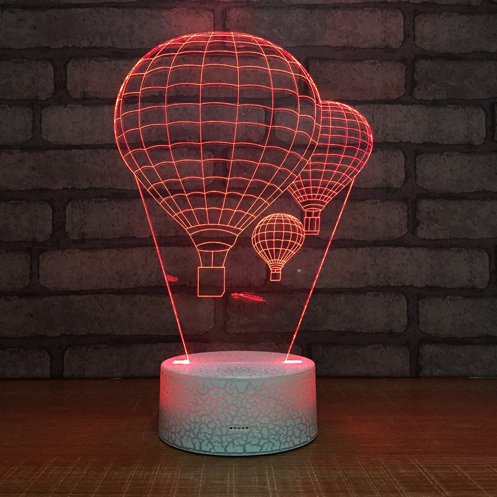 Hot Air Balloon Night Light 3D Visual LED Desk Lamp