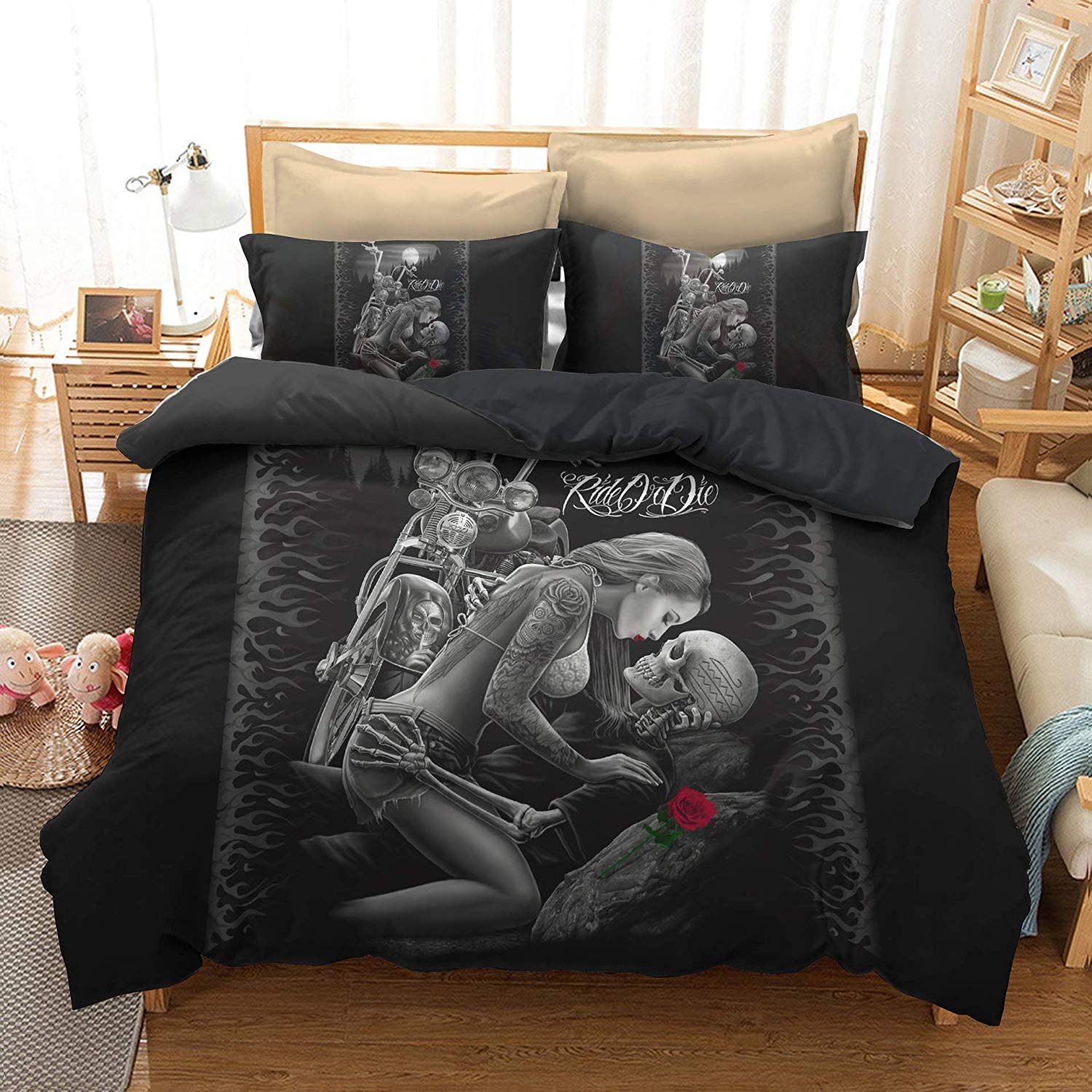 PATATINO MIO Skull Bedding Set