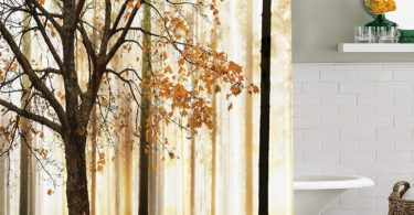 Ambesonne Shower Curtain Fall Trees Print Mom Gift