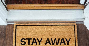 Stay Away Brown Coir Doormat