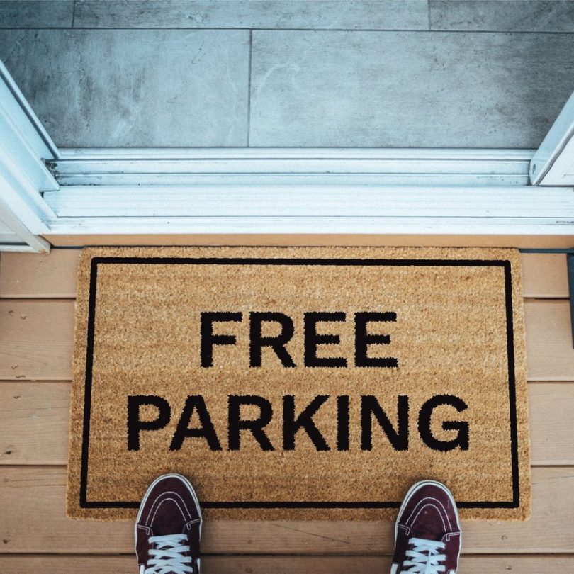 Free Parking Brown Coir Doormat