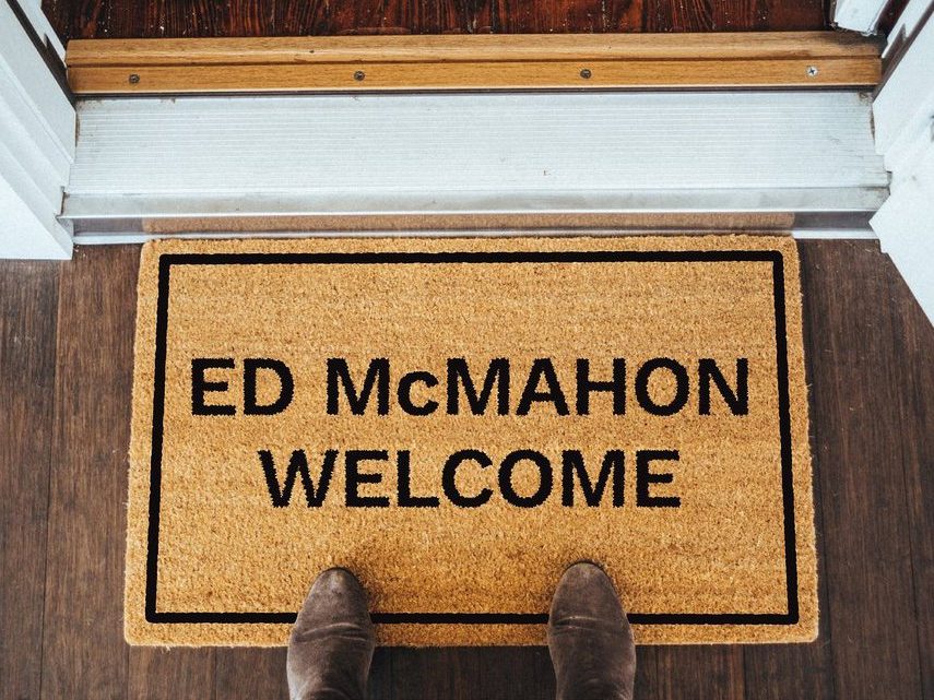 Ed McMahon Welcome Brown Coir Doormat