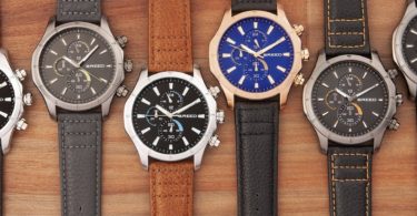 Breed Lacroix Chronograph Leather-Band Watch