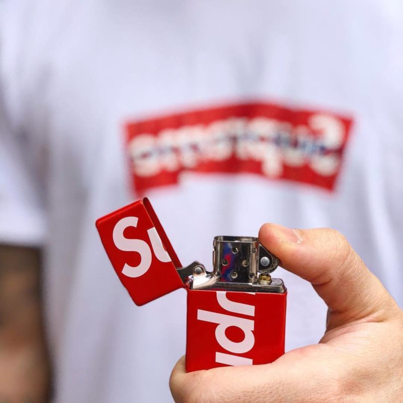 Supreme Logo Zippo Redv