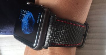 Carbon Fiber Leather Print Apple Watch Band