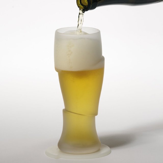 Sliced Cold Beer Glasses