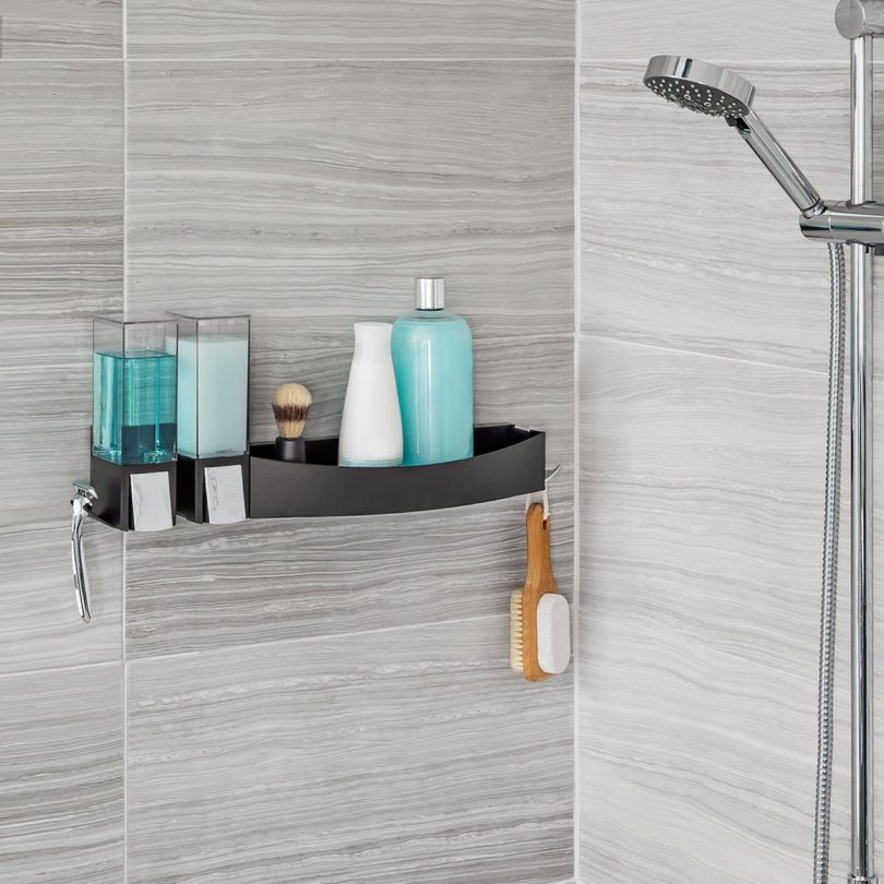 CLEVER Double Dispenser + Flip Shower Shelf