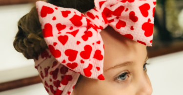 Hearts Head Wrap for Babies/Toddlers by Simplybow