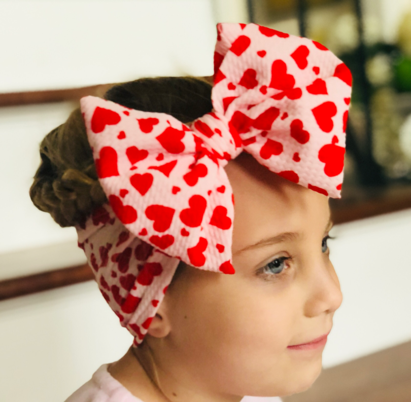 Hearts Head Wrap for Babies/Toddlers by Simplybow