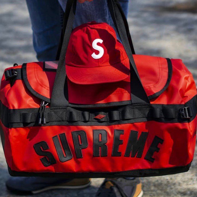 supreme tnf duffle bag