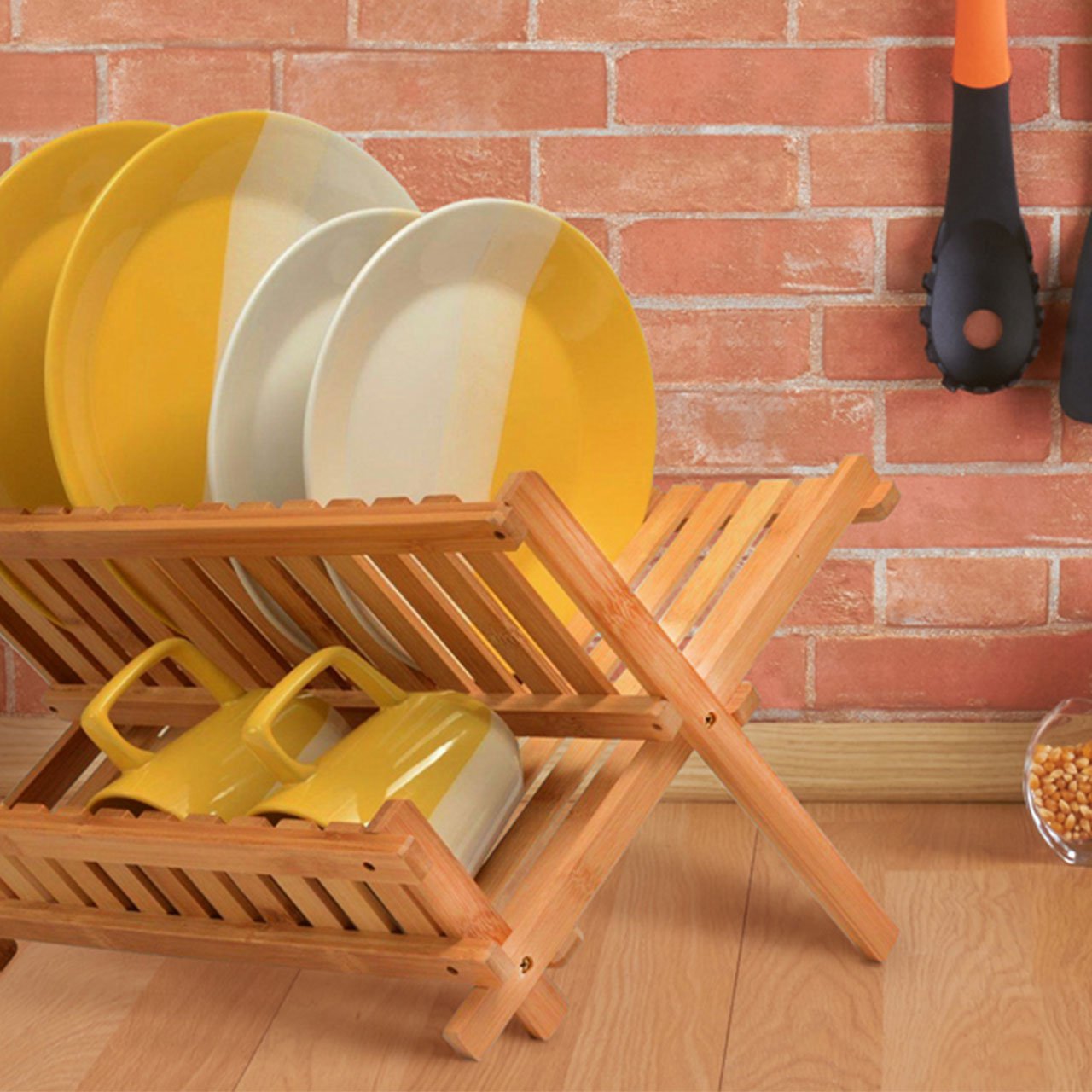 Eco-friendly Folding Bamboo Dish Rack