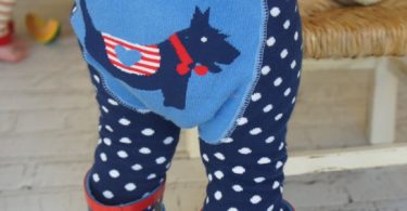 Scottie Dog Polka Dot Leggings and Heart Stripe Top Set