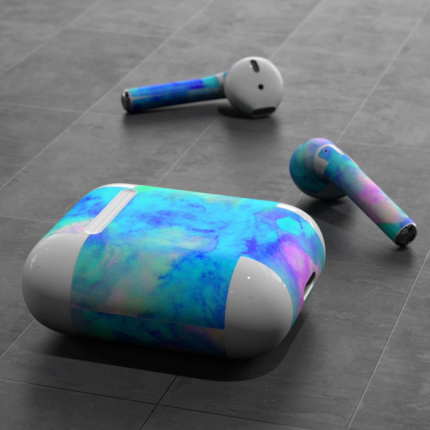 Skin Decals for Apple AirPods – Electrify Ice Blue