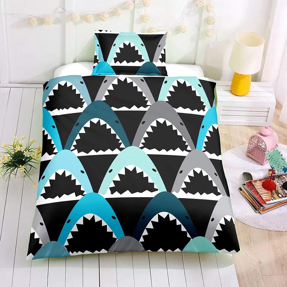 SDIII 3PC Shark Bedding Sets Ocean Themed