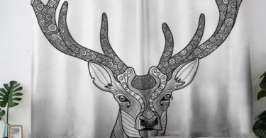 Bohogift Antlers DecorBlackout curtain