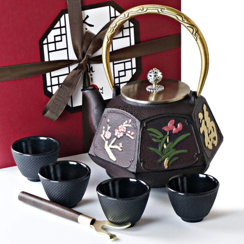 KIYOSHI Luxury Traditional Japanese Cast Iron Tea Set