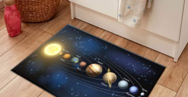 HVEST Solar System Rug Planets Revolve Arround The Sun Carpet