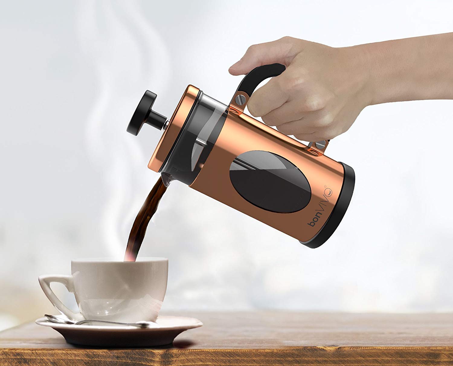 bonVIVO GAZEATARO I Design French Press Coffee Maker