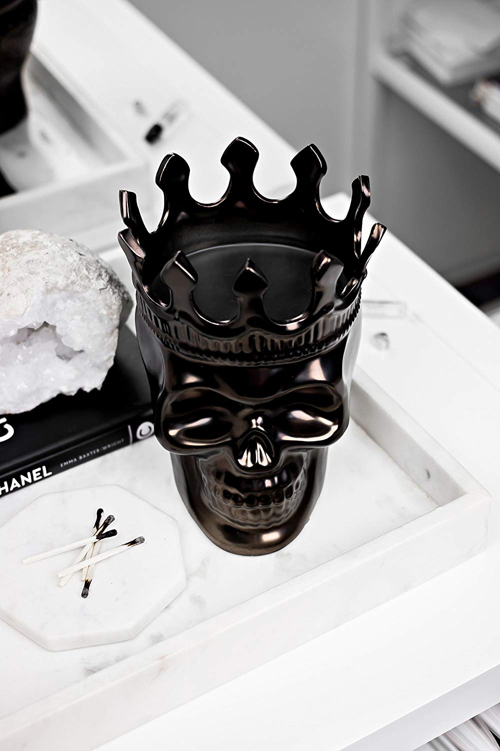 Gunmetal Monte-Cristo Scenteurs et Passion Alexandre Skull Candle