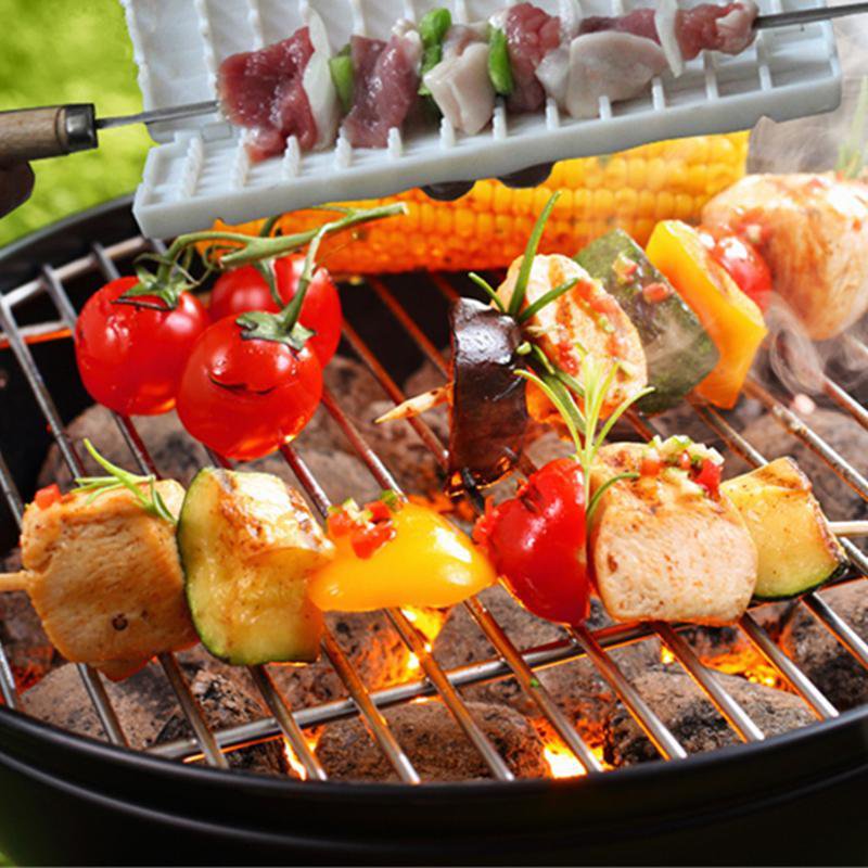 Multi-functional Skewer BBQ Grill Needle With Box Safety