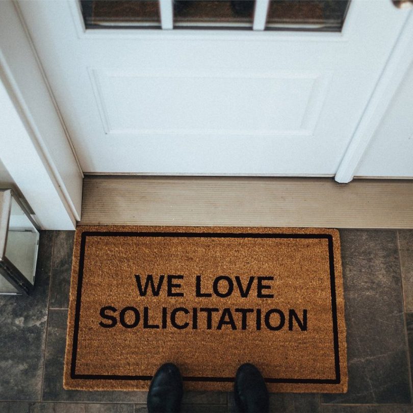 We Love Solicitation Doormat