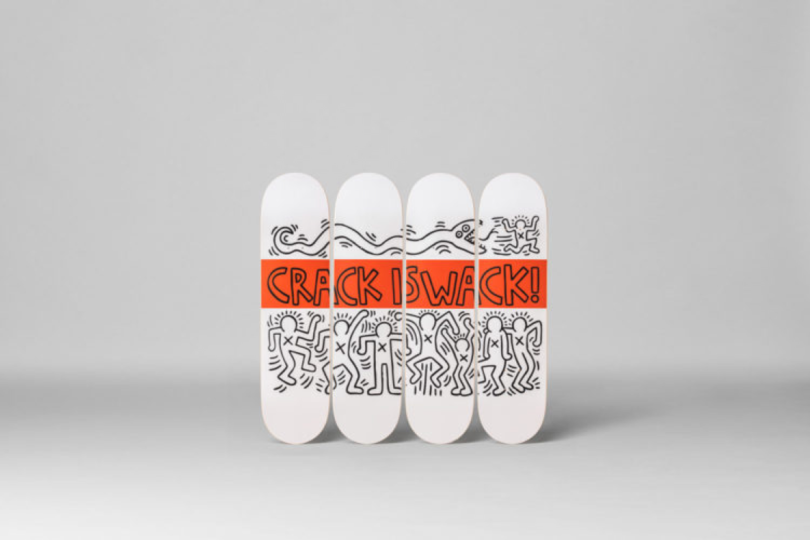 Keith Haring Crack Is Wack Skateboard Decks (Set of 4)