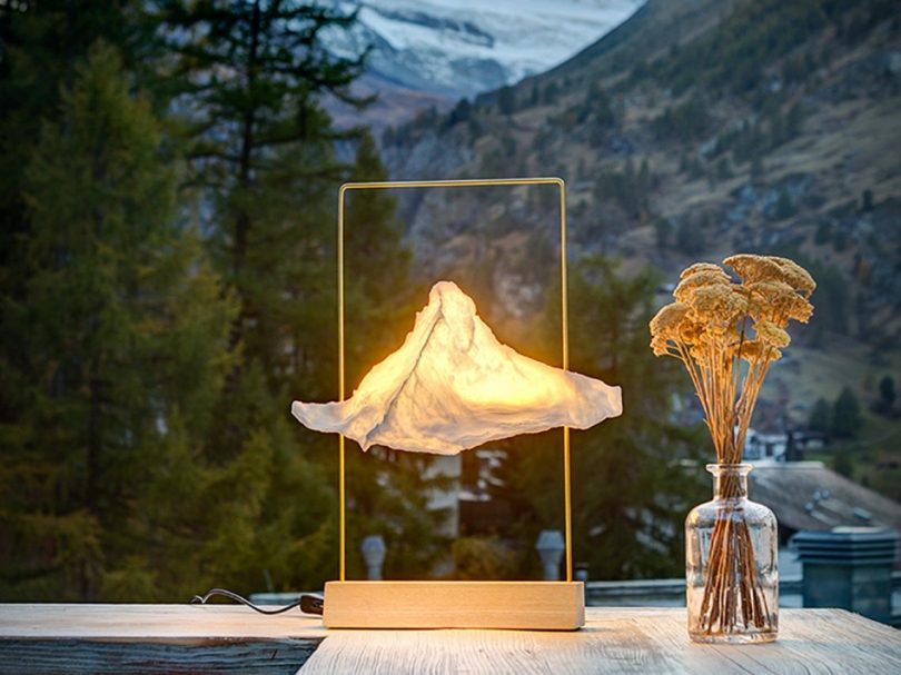 Large Matterlight Table Lamp in Brass & Ash by Boris Dennler