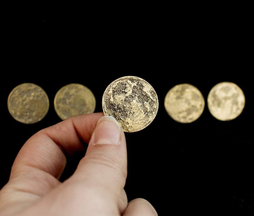 Harvest Moon Bundle – Set of 5 Brass Moon Coins