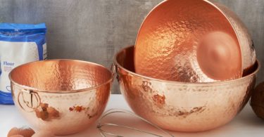 Solid Copper Beating Bowls Set