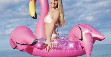 Glitter 48″ Jumbo Pink Flamingo Pool Tube