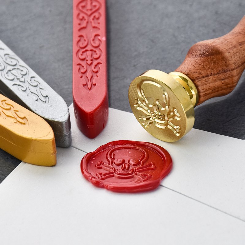 Drawing Skull and Crossbones Wax Seal