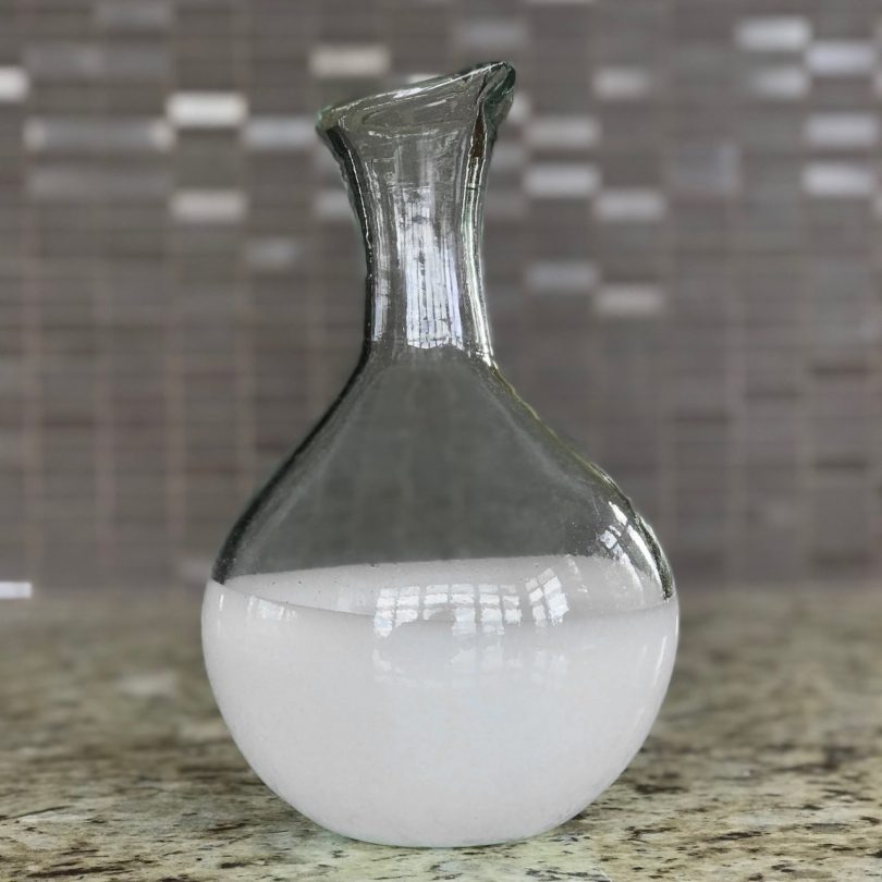 Handblown Glass Carafe – White Base