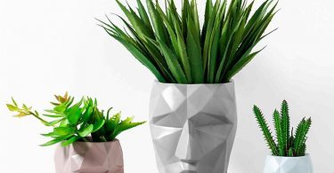 Geometric Lines People Face Vase