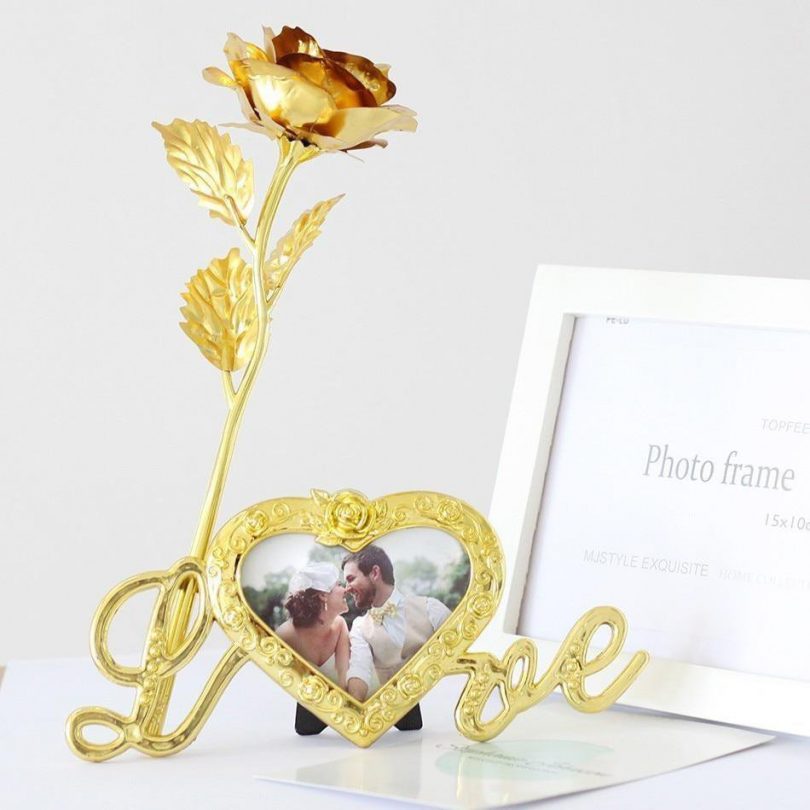 Golden Rose Decoration Gift