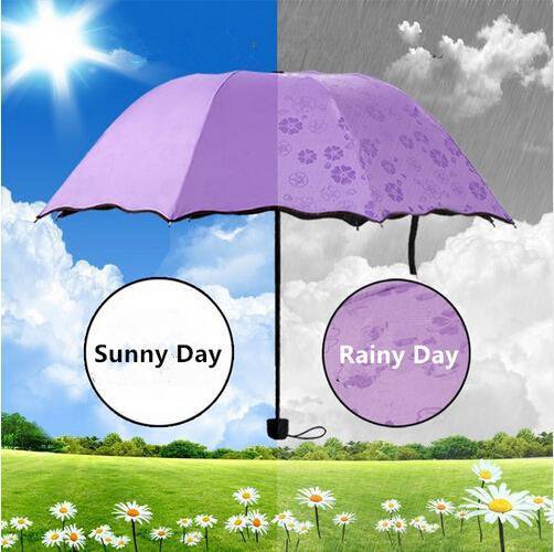 Purple Flower Color Changing Umbrella