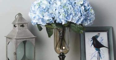 Jasion Artificial Flowers Hydrangeas Flowers 5 Big Heads Silk Bouquet