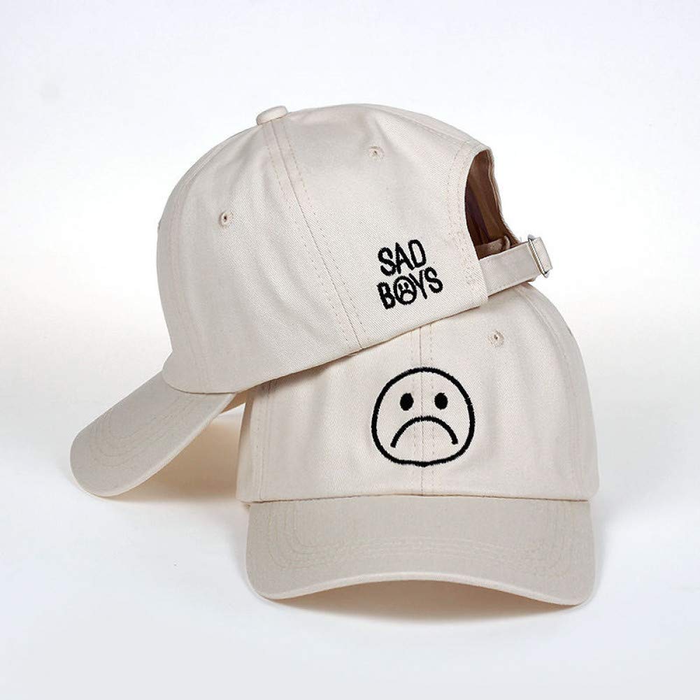 Sad Boys Adjustable Hat crying face Baseball cap Hip hop Headwear Black Harajuku Skateboard Hats Curve Brimmed golf Caps