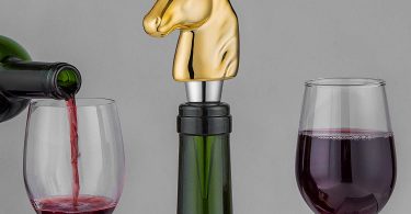 Smokeyojos Porcelain Gold Plating Unicorn Wine Bottle Stoppers Decorative Funny Wine Accessories Gift