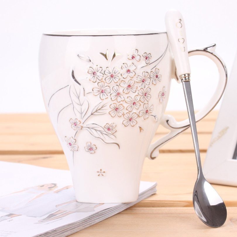 Cherry Blossoms Ceramic Cup