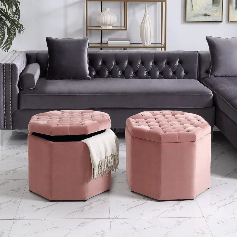 Nova Octagon Storage Ottoman