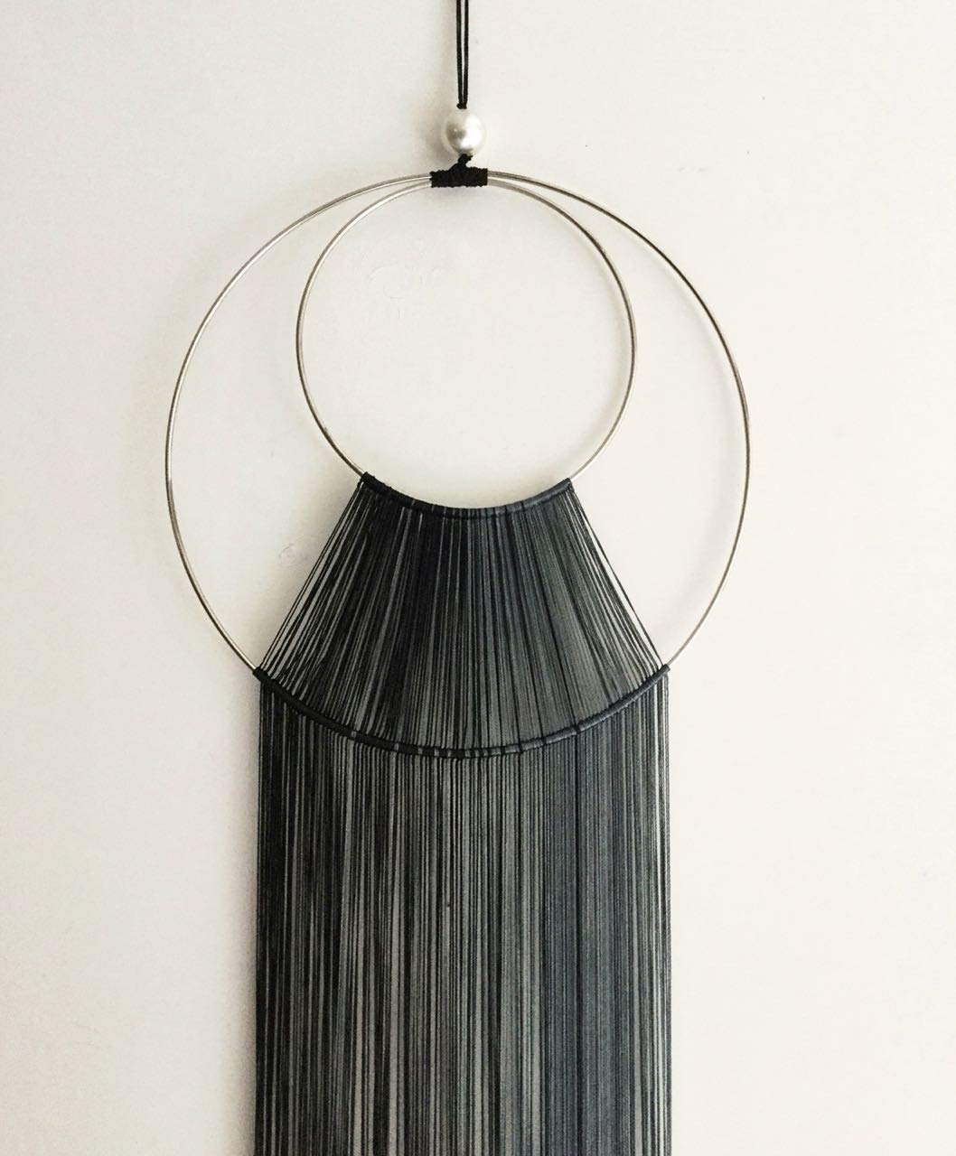 Now Is Now Boho Minimalist Black Fall Hoop Chic Wall Art