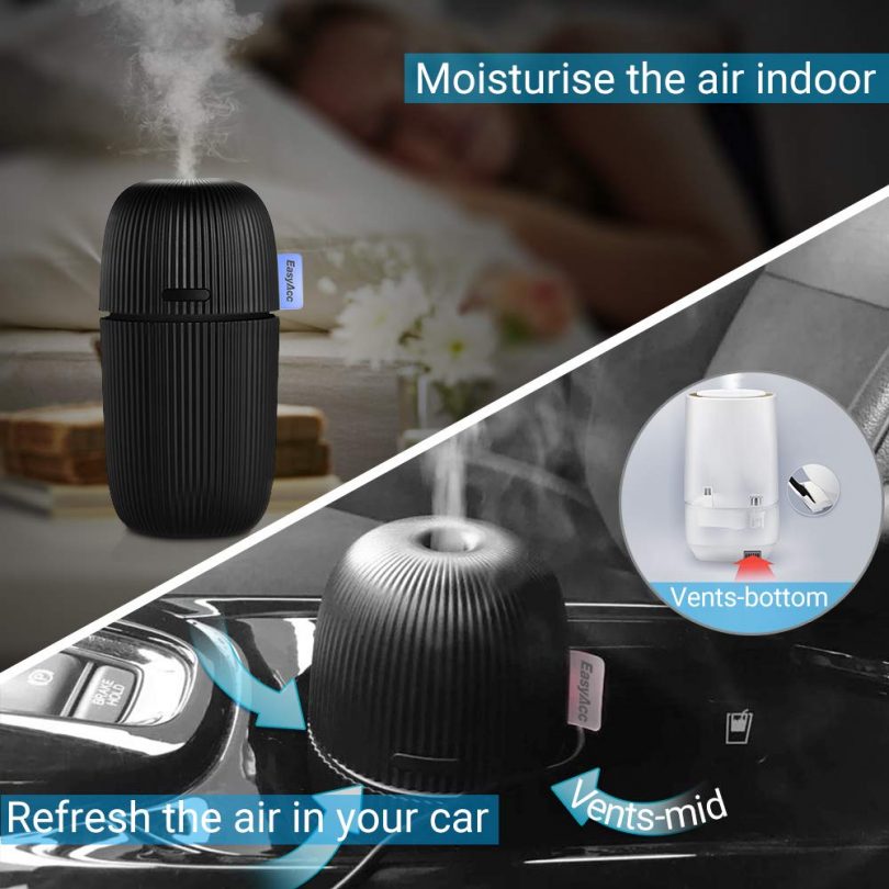 EasyAcc USB Car Essential Oil Diffuser 110ml Cup Shape Humidifier Aroma Diffuser