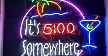 It’s 5 O’clock 500 Somewhere Martini Cup Neon Sign