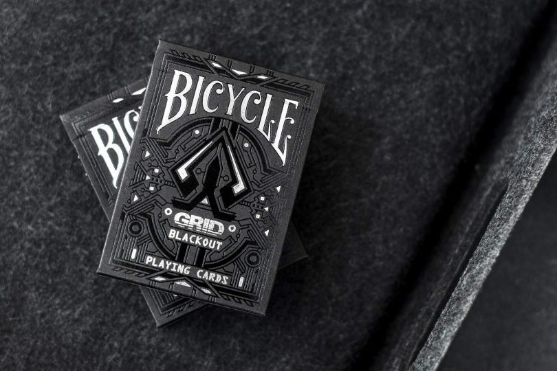 Bicycle Grid Blackout Playing Cards Poker Deck Glows in UV Light