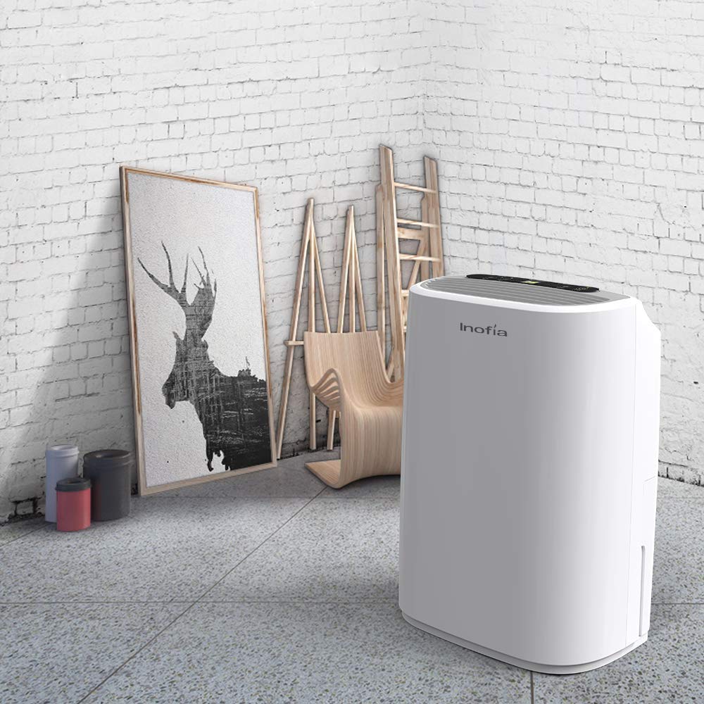 Inofia 30 Pints Dehumidifier Mid-Size Portable For Basements and Large Rooms