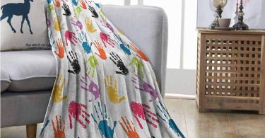 Homrkey Office Blanket Kids Colorful Children Print