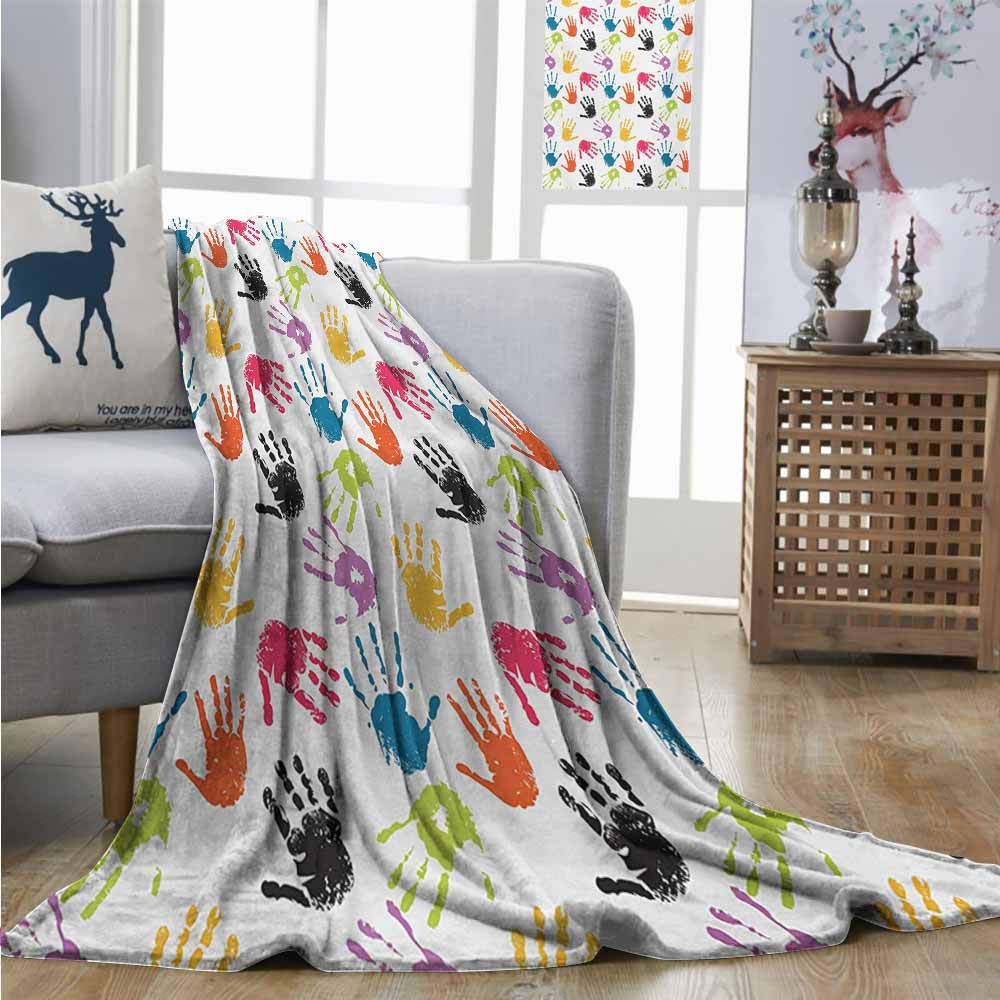 Homrkey Office Blanket Kids Colorful Children Print