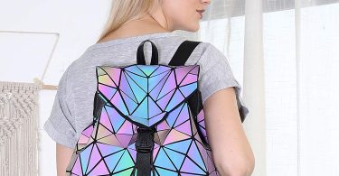 HotOne Geometric Backpack Holographic Reflective Backpacks Fashion Backpack