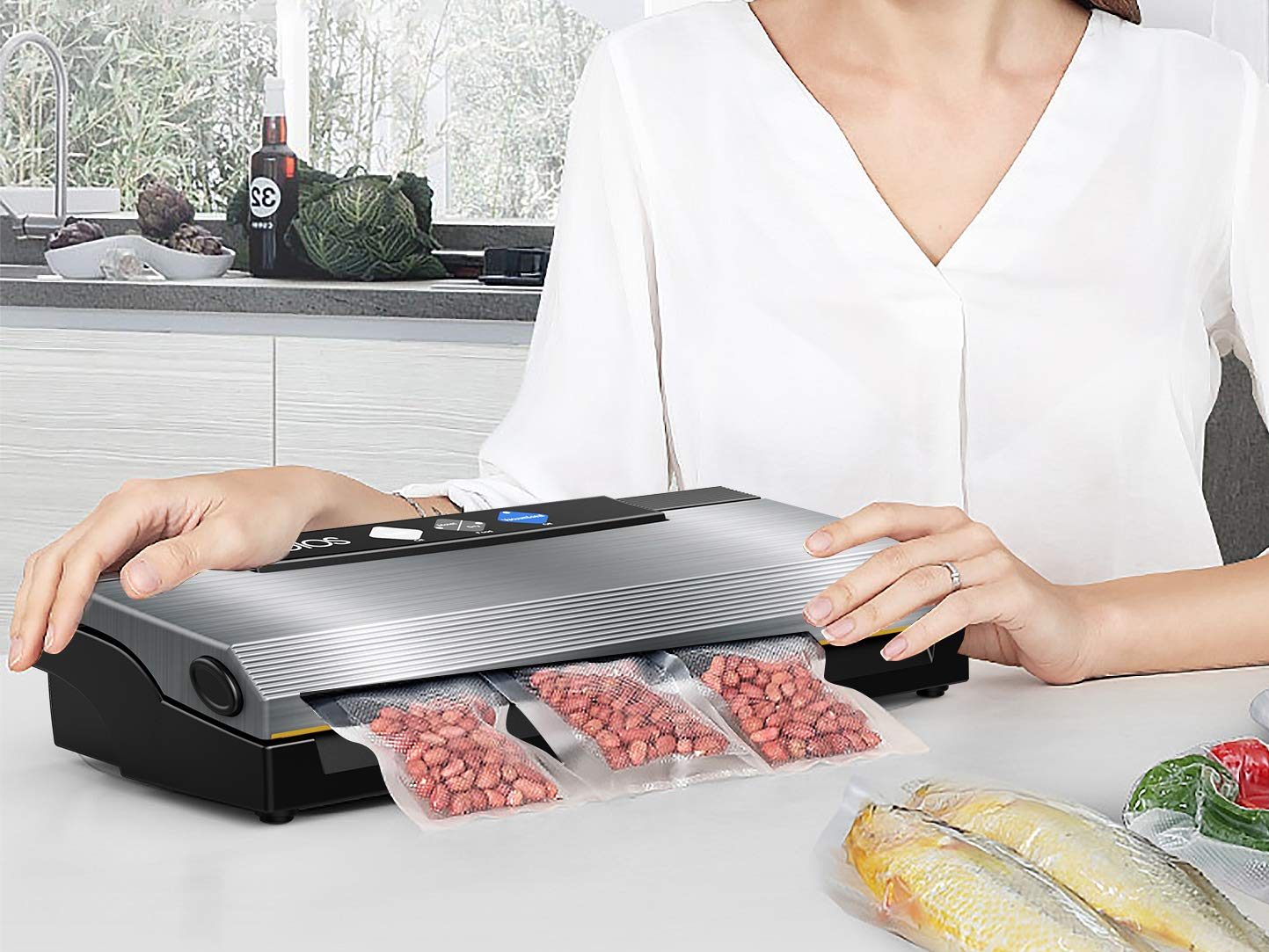 KOIOS Vacuum Sealer 80Kpa Vacuum Sealing System with Cutter